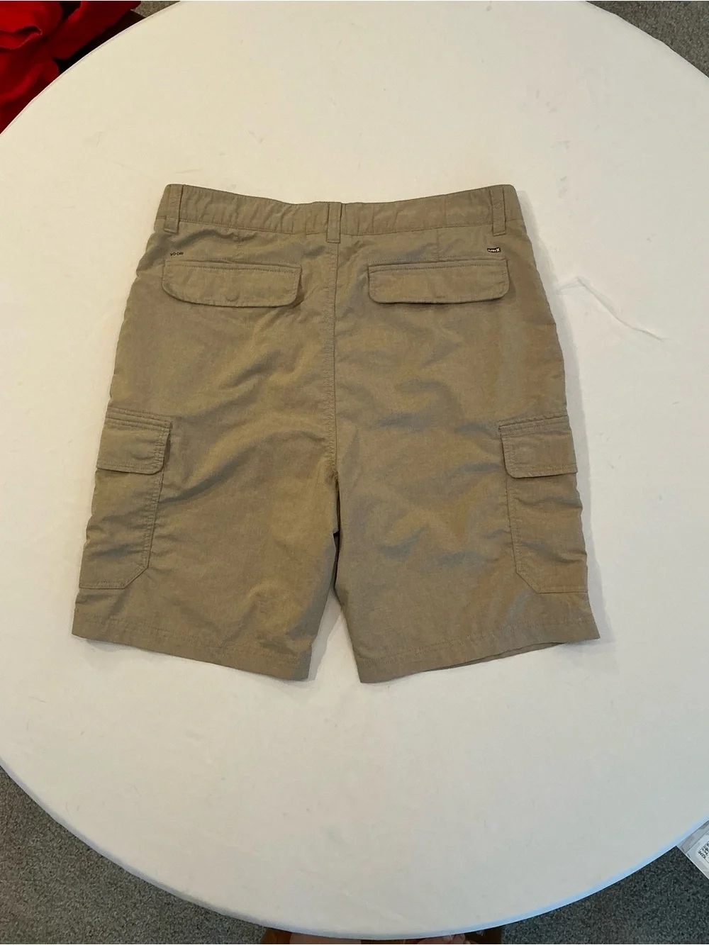 Hurley Tan Cargo Shorts with Side Pockets